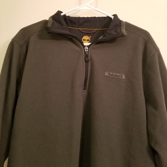 Timberland M Forest Green Mock Turtleneck Quarter Zip Sweat Shirt Sweater Layeri - Picture 5 of 7